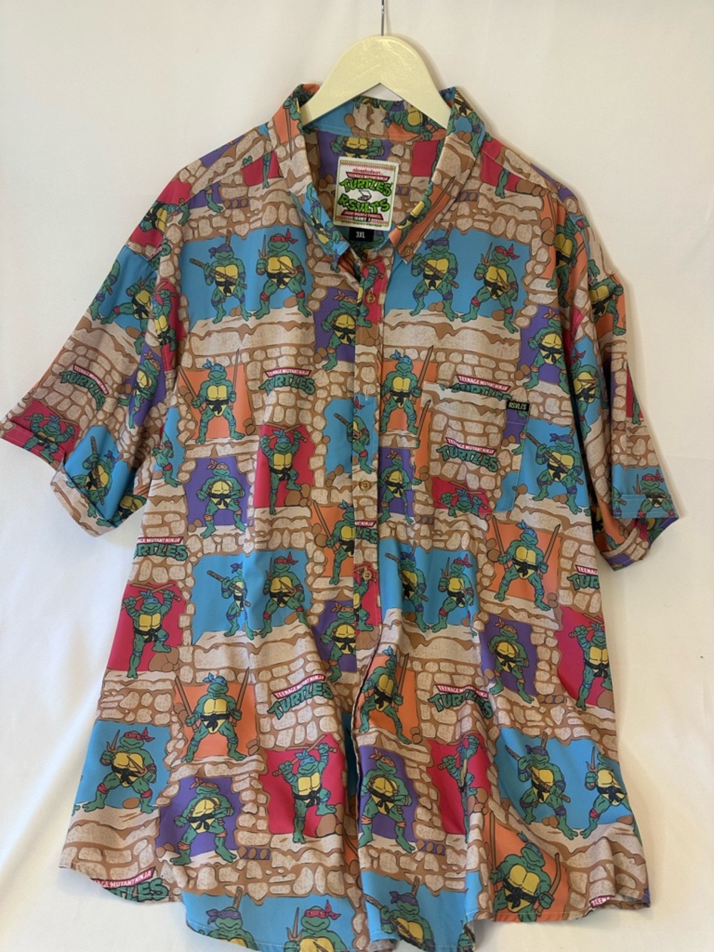 RSVLTS TMNT Cowabunga Shirt Mens 3XL Kunuflex Teenage Mutant Ninja Turtles